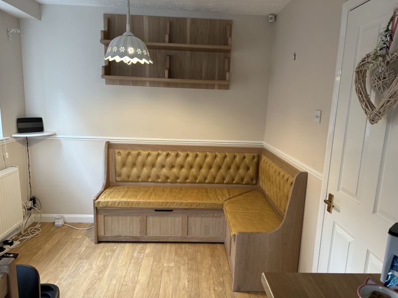 Upholstered Corner Bench Set 1: Swipe To View More Images