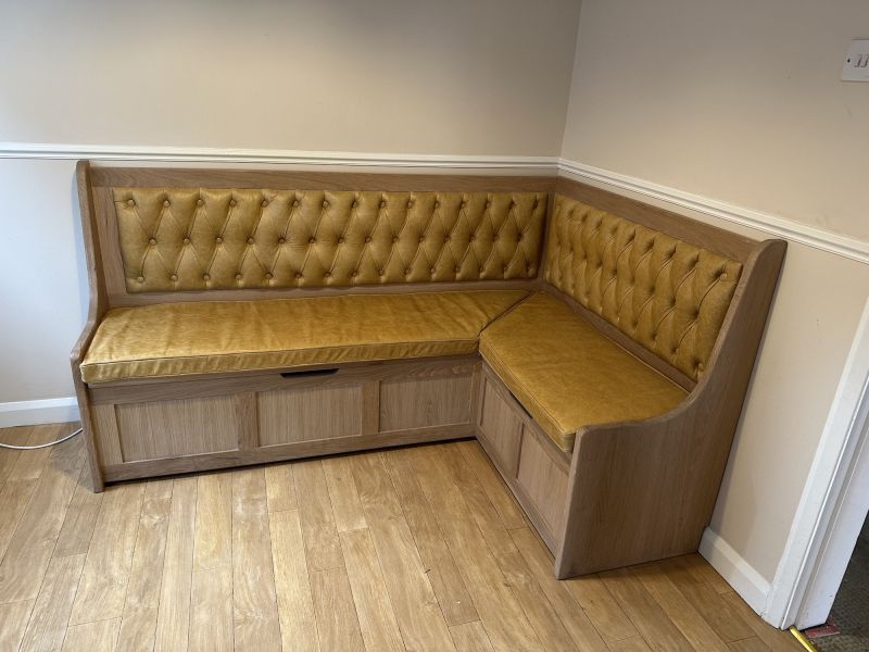 Upholstered Corner Bench Set 2: Swipe To View More Images