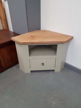 Click Here To Enlarge This Photo Of Rustic Corner TV Unit with Drawer