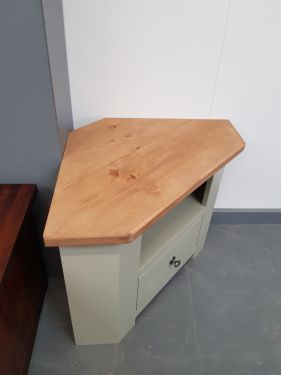 Click Here To Enlarge This Photo Of Rustic Corner TV Unit with Drawer