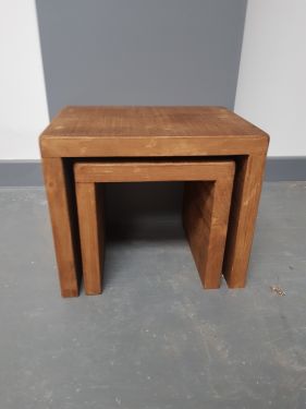 Click Here To Enlarge This Photo Of Rustic Nest of Two Tables