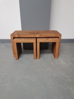Click Here To Enlarge This Photo Of Rustic Nest of Three Tables