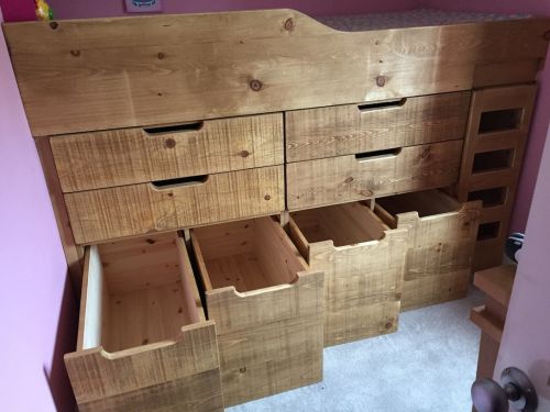 Click Here To Enlarge This Photo Of Rustic Pine Cabin Bed