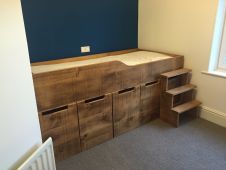 Rustic Pine Low Cabin Bed