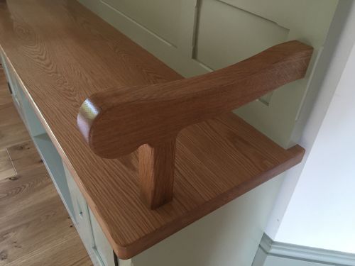 Click Here To Enlarge This Photo Of Window Seat With Oak Arms and Doors