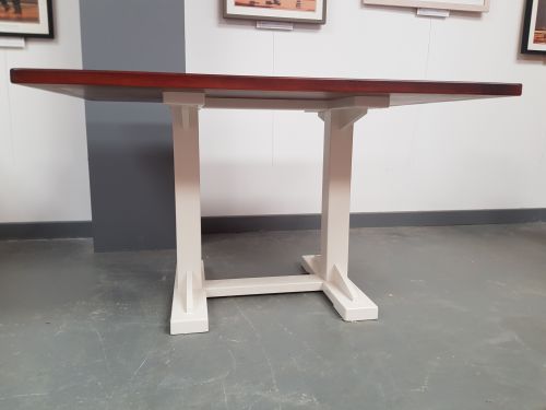 Click Here To Enlarge This Photo Of Pedestal Table with Square Legs