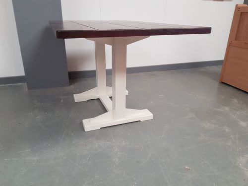 Click Here To Enlarge This Photo Of Pedestal Table with Square Legs