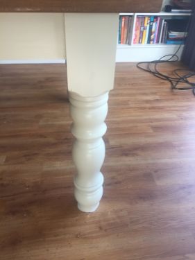 Click Here To Enlarge This Photo Of FarmhouseTable with Turned Legs