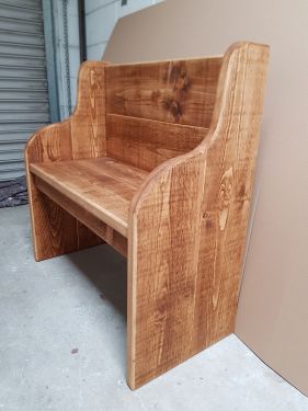 Click Here To Enlarge This Photo Of Rustic Plank Style Monks Bench &lpar;No Storage&rpar;