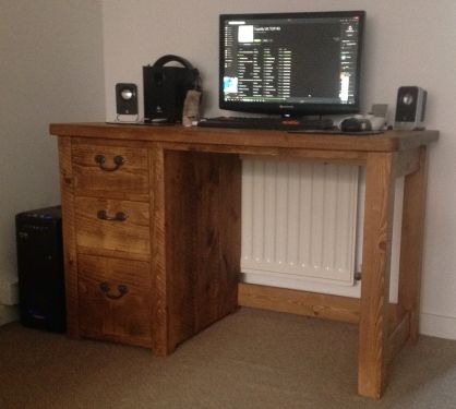 Click Here To Enlarge This Photo Of Single Pedestal Desk