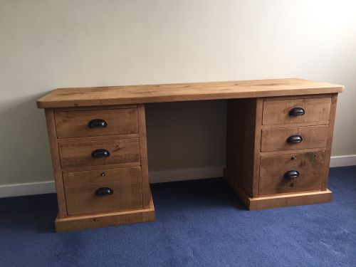 Click Here To Enlarge This Photo Of Double Pedestal Desk