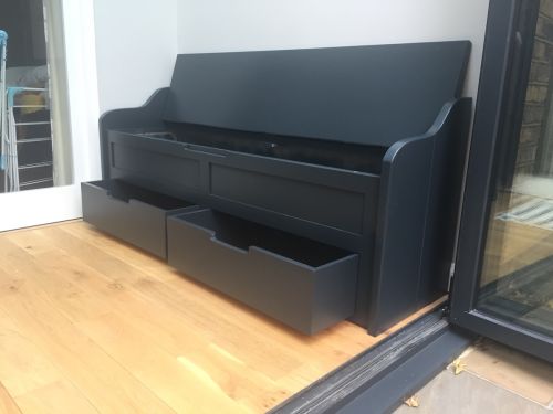 Click Here To Enlarge This Photo Of Window Seat with Drawers