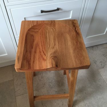 Click Here To Enlarge This Photo Of Wentworth Oak Bar Stool with Shaped Top
