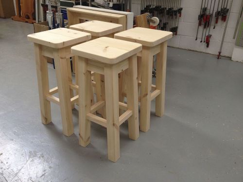 Click Here To Enlarge This Photo Of Solid Pine Bar Stool 