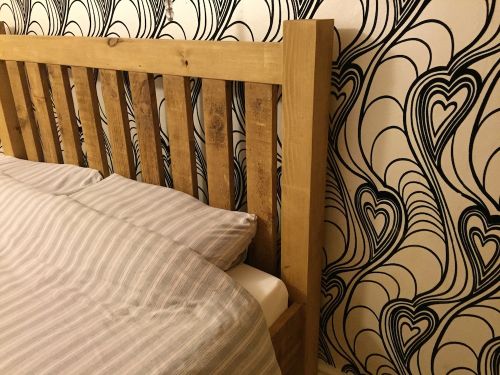 Click Here To Enlarge This Photo Of Rustic Pine Slat Bed