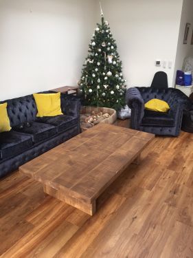 Click Here To Enlarge This Photo Of Rustic Chunky Plank Coffee Table