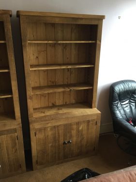 Click Here To Enlarge This Photo Of Tall Bookcase with Cupboard
