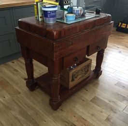 Butcher Block Before: Click Here To View Larger Image