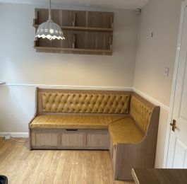 Upholstered Corner Bench Set 1: Click Here To View Larger Image