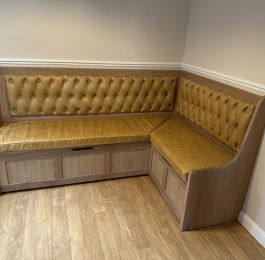 Upholstered Corner Bench Set 2: Click Here To View Larger Image